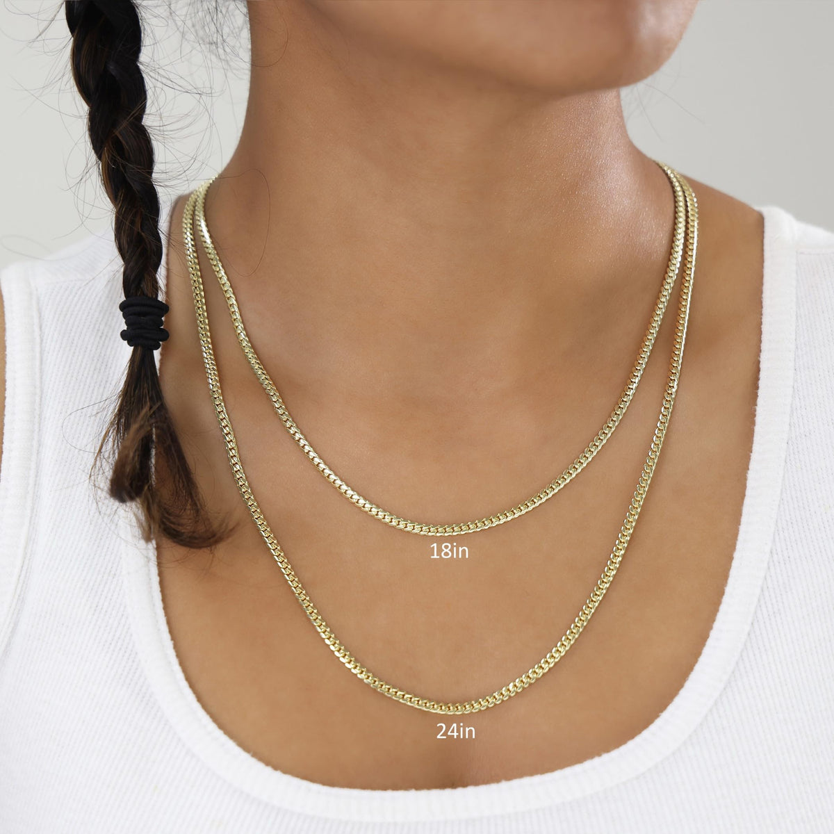 14K Yellow Gold Cuban Link Chain Necklace C245995
