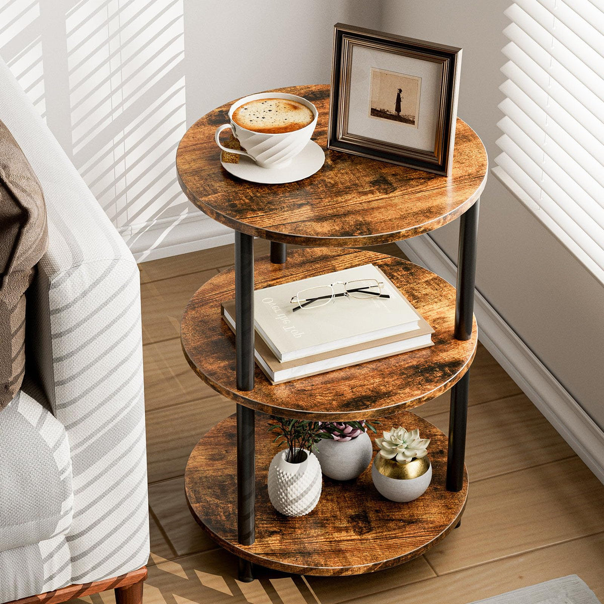 Small Round 3 Tier Coffee Table J398