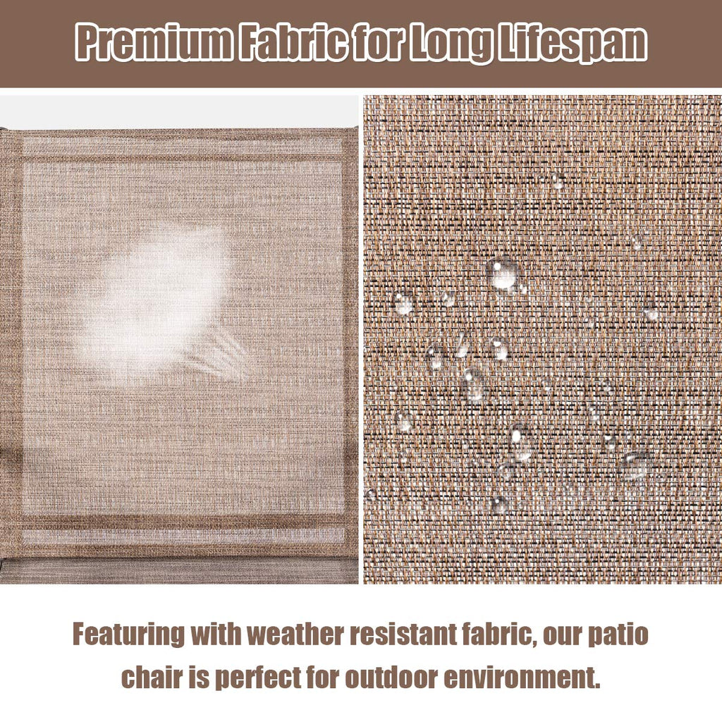 2 Piece Outdoor Patio Chairs with Breathable Fabric O771725