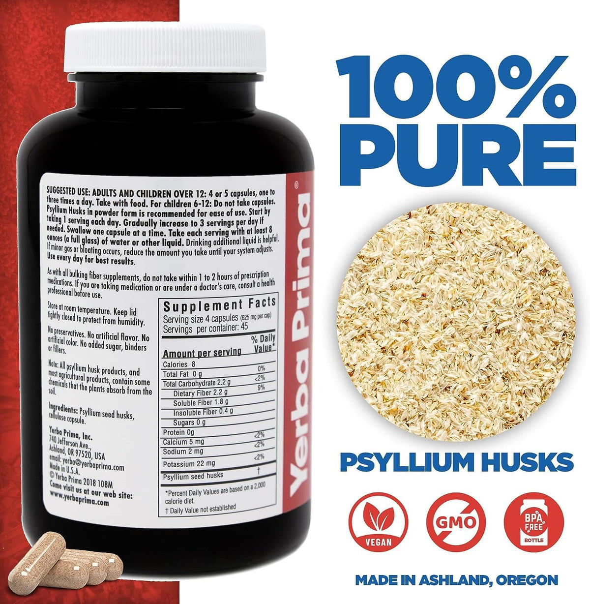 Psyllium Husks 180 Veg Caps X321