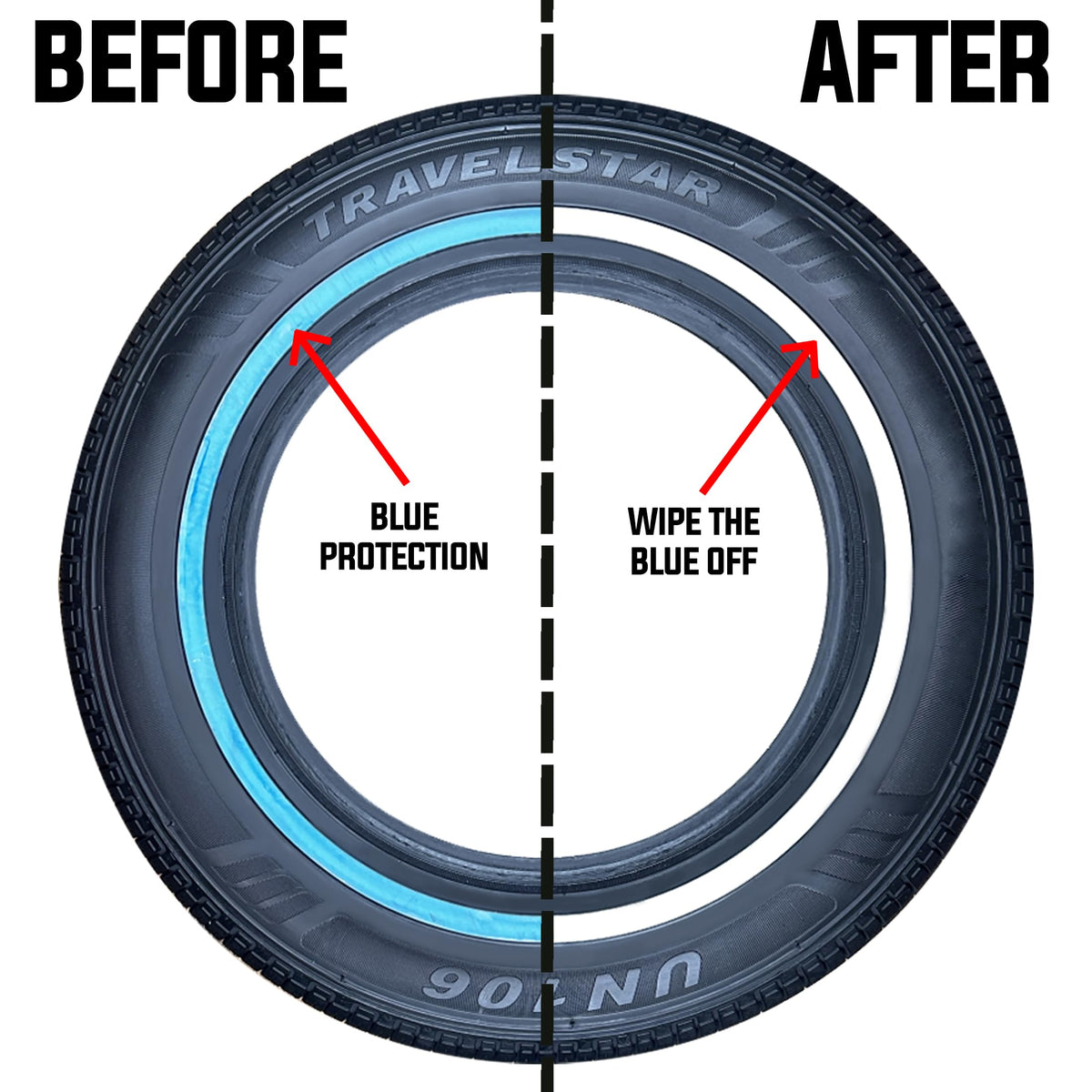 Set of 2 White Wall Tires Z562