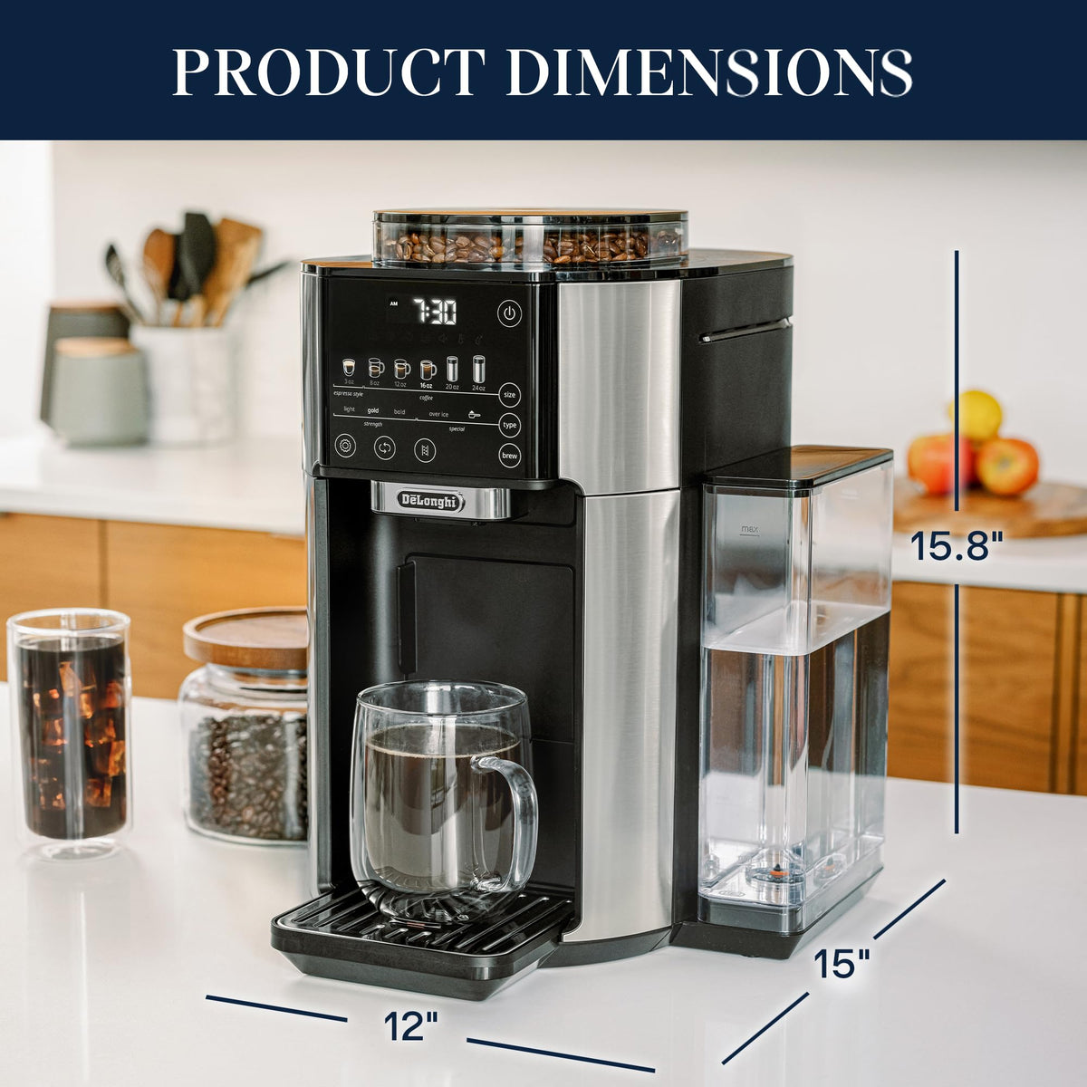 Drip Coffee Maker with Built-In Grinder D949732