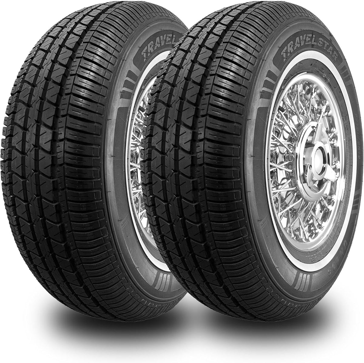 Set of 2 White Wall Tires Z562