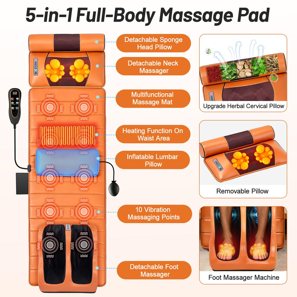 Full Body Massage Mat with Foot Massager U9210