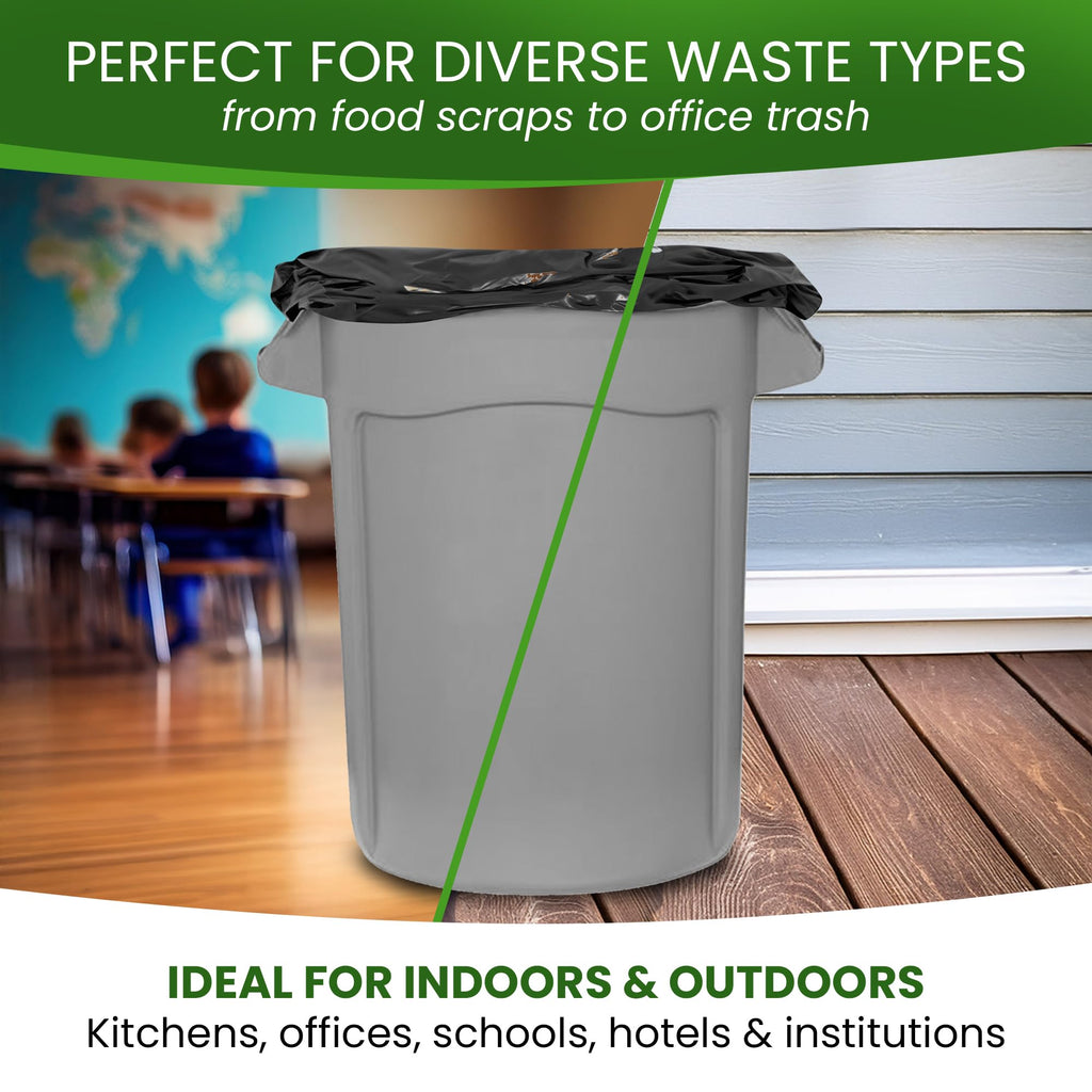 Black 40-45 Gallon Trash Bags, 200 Count R92190
