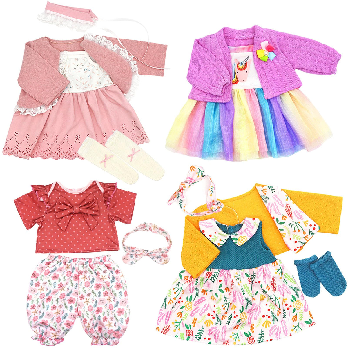 18-22 Inch Doll Clothes 4-Packs Z16919