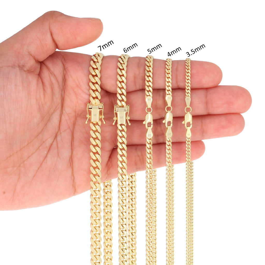 14K Yellow Gold Cuban Link Chain Necklace C245995