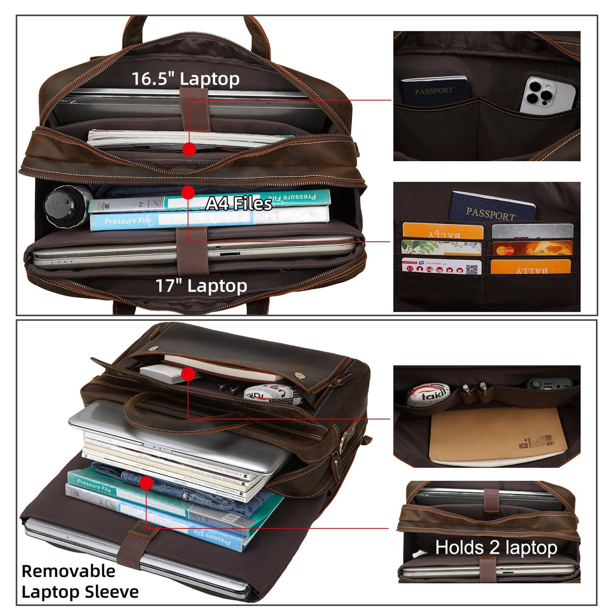 Leather Laptop Briefcase R92193