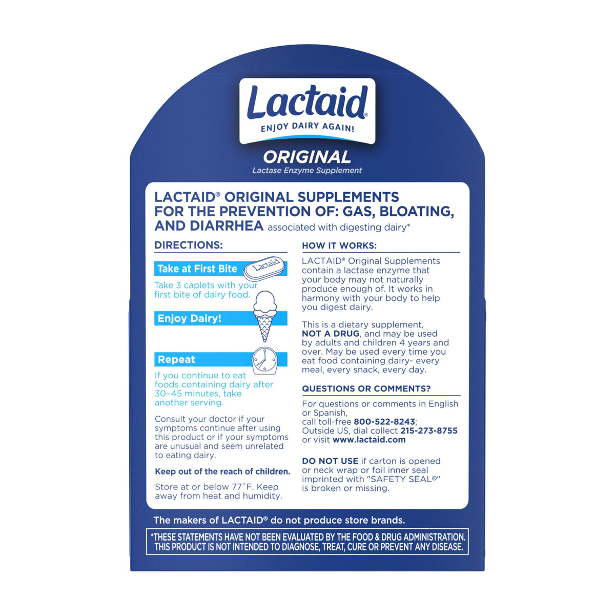 Lactose Intolerance Caplets 120 Ct Y857
