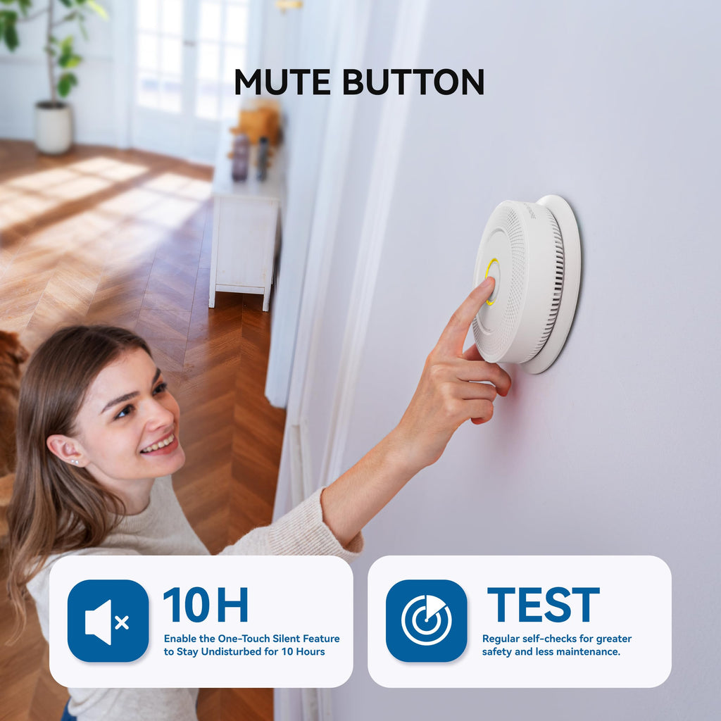 Smoke and Carbon Monoxide Detector 10-Year Battery P37879