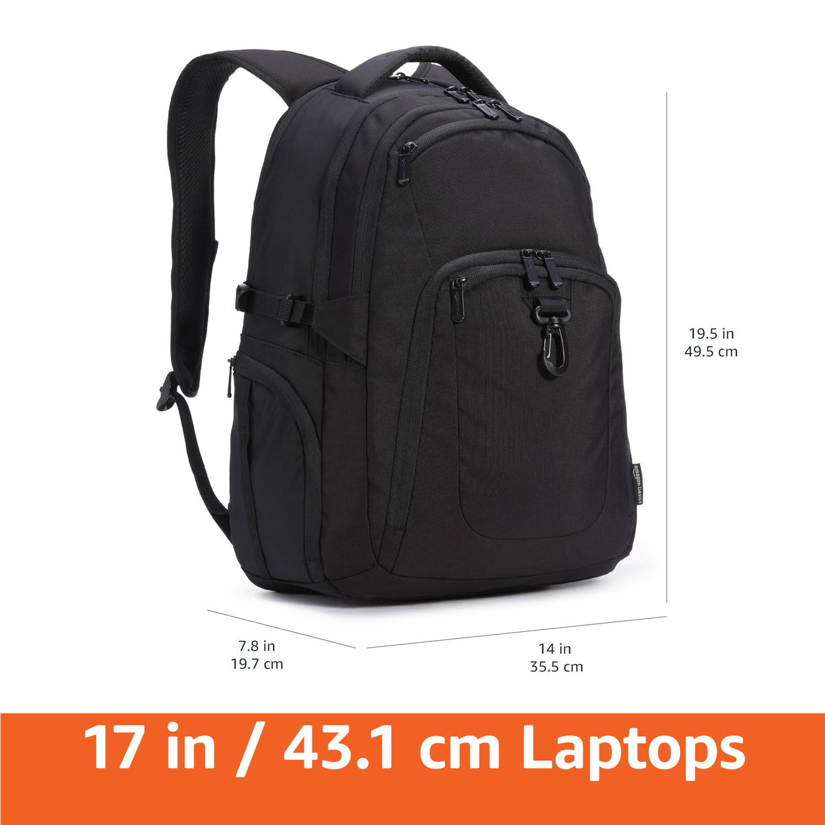 Black Water Resistant Laptop Backpack X276782