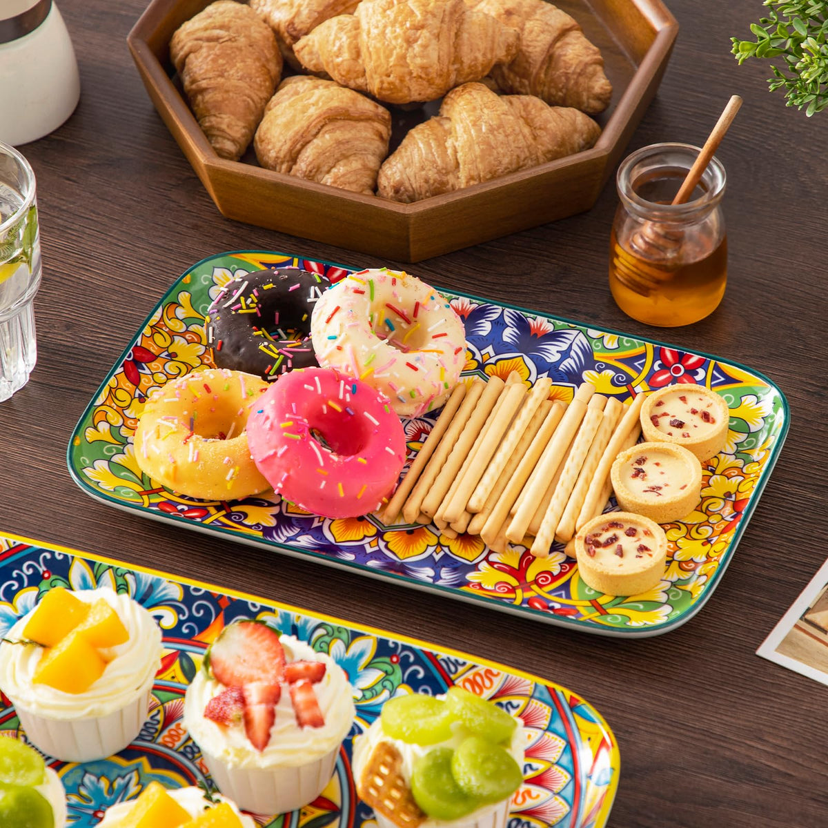 Serving Platters Set of 3 Rectangular Trays W696