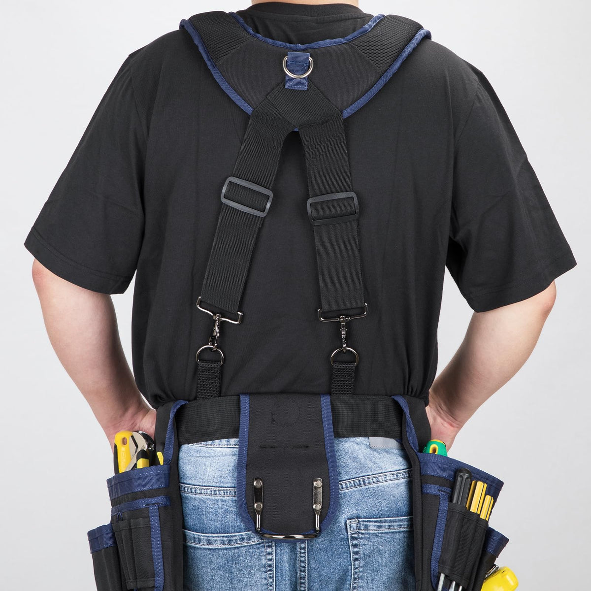 Adjustable Tool Belt with Magnetic Wristband and Pouch Pocket V22020