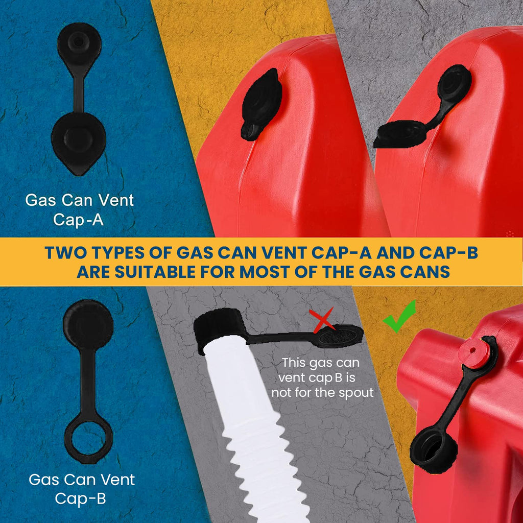 Gas Can Spout Replacement with Gasket, Stopper, Collar Caps and Vent Caps, Pack of 3 M1491