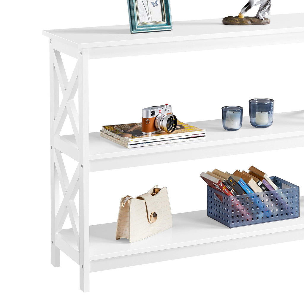 White 3-Tier Narrow Console Table L298362