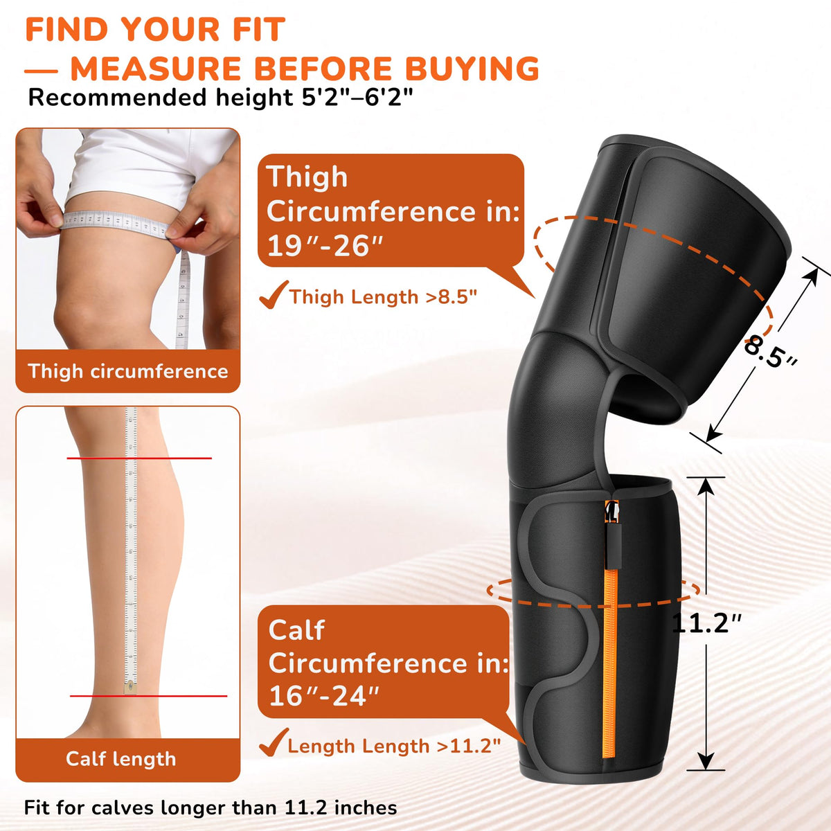Air Compression Leg Massager with Heat V30917