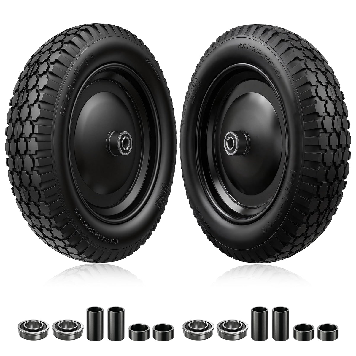 4.80/4.00-8 Flat Free Wheelbarrow Tire and Wheel C5652