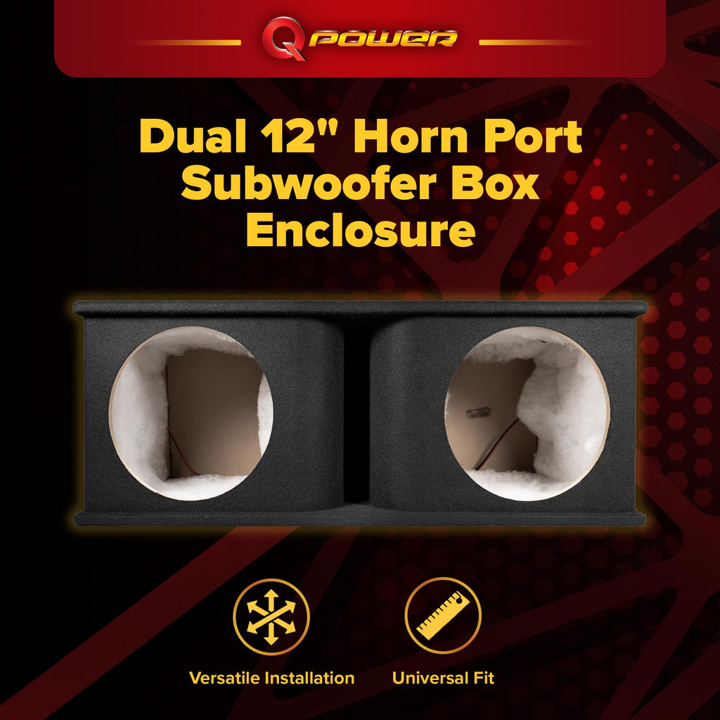 Dual 12" Horn-Ported Car Subwoofer Box X16805