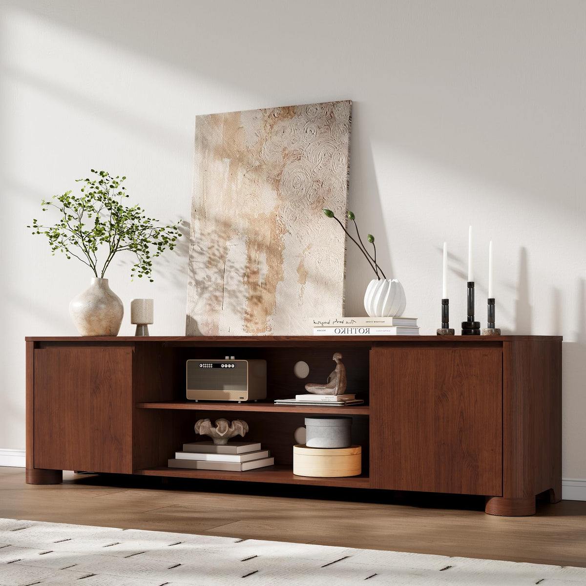 70" Walnut TV Stand X319107