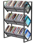 3-Tier CD Storage Metal Display Shelf with Adjustable Divider V9804