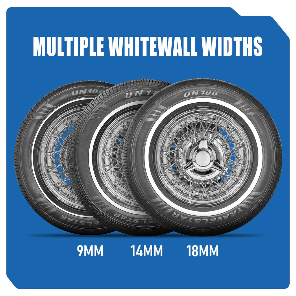 Set of 2 White Wall Tires Z562
