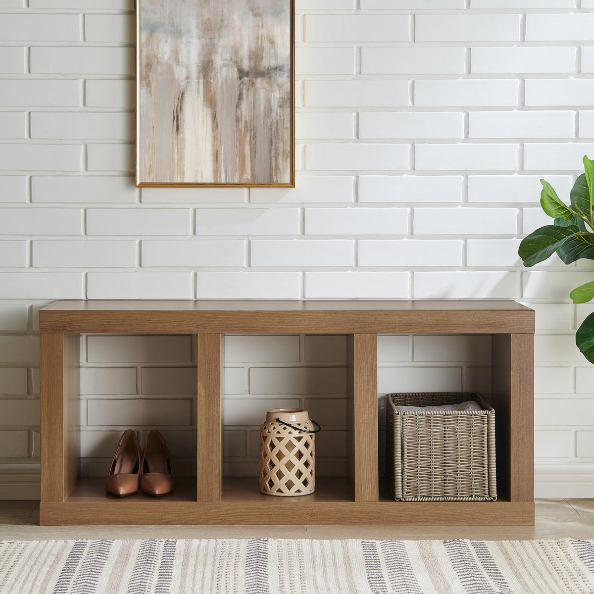 58" Wooden TV Stand with Open Storage N781