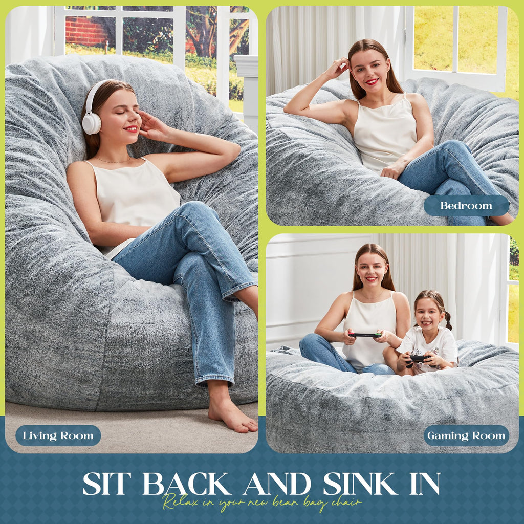 Grey 5FT Bean Bag Chair M433