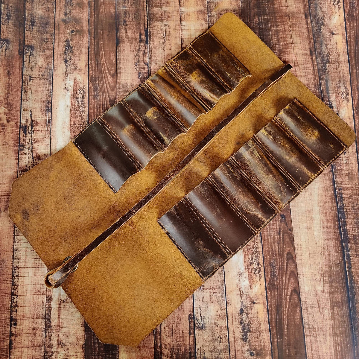 Leather Tool Roll Up Pouch A810836
