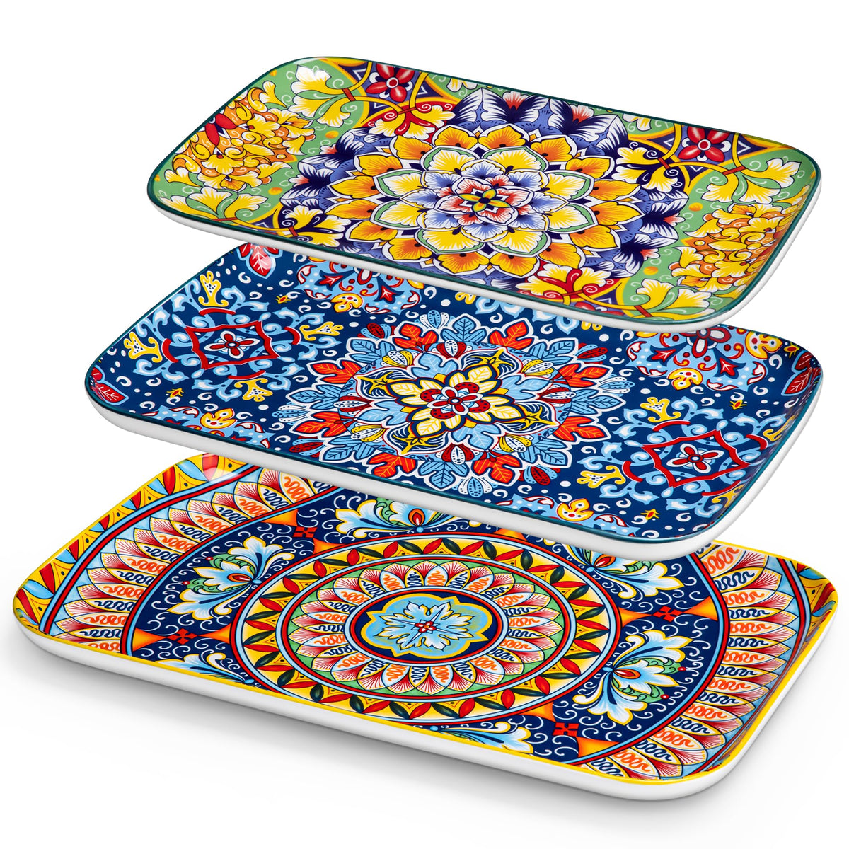 Serving Platters Set of 3 Rectangular Trays W696