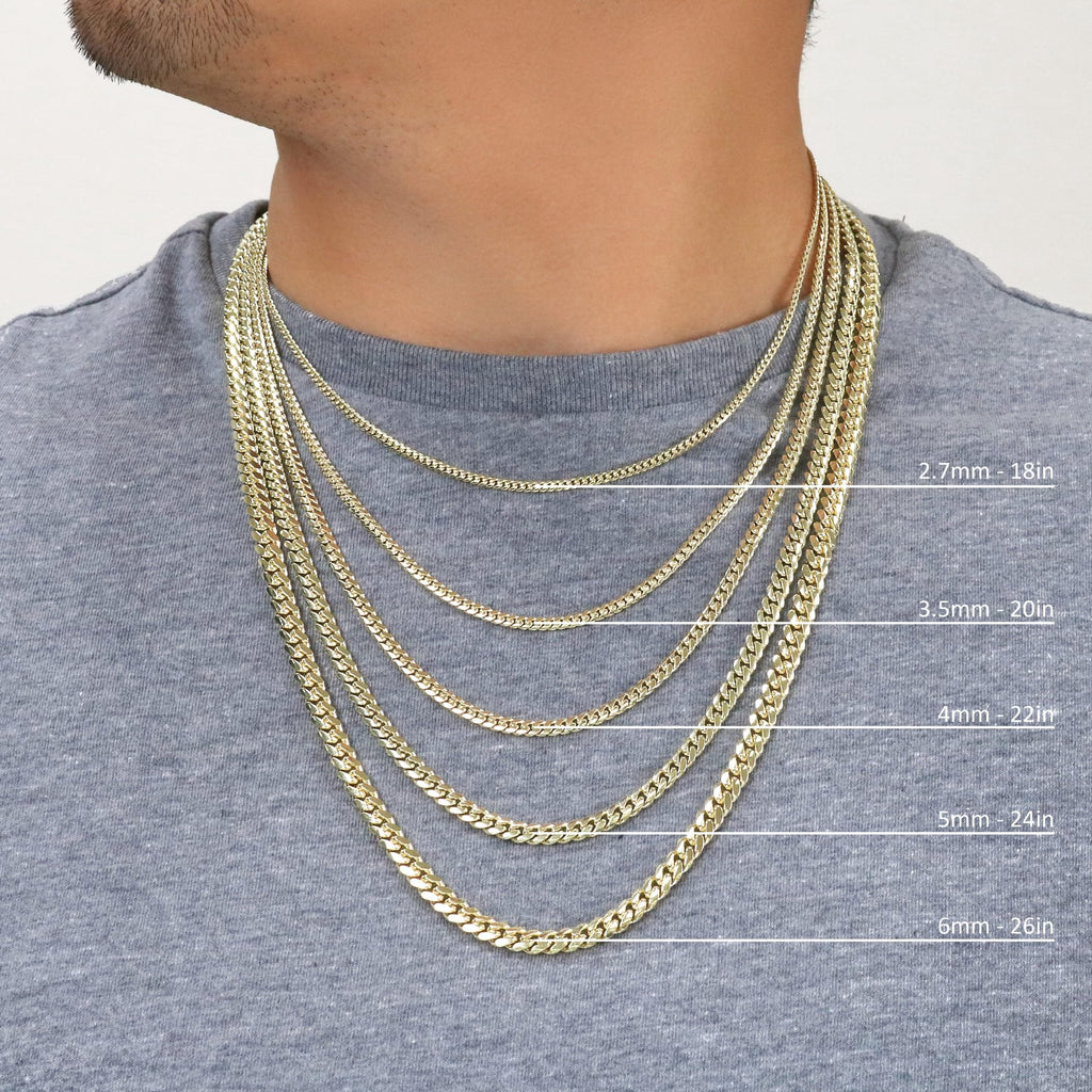 14K Yellow Gold Cuban Link Chain Necklace C245995