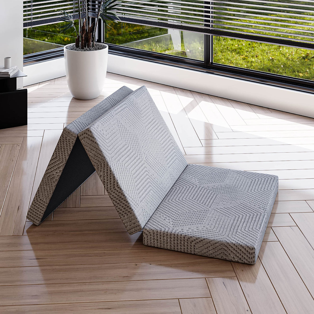 4 Inch Tri Folding Memory Foam Mattress W797