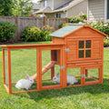 Large Outdoor Indoor Wooden Rabbit Hutch Q695790