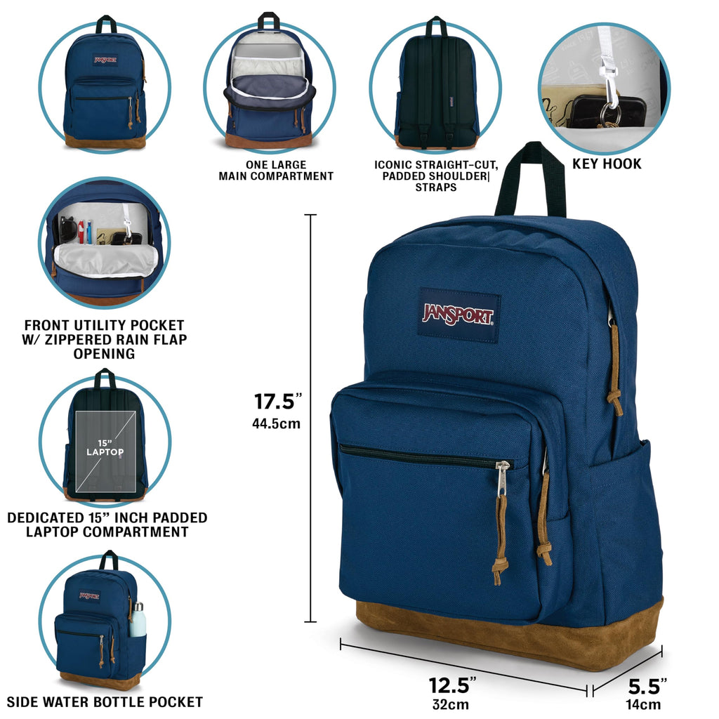 Black Backpack with Padded 15" Laptop Sleeve P305830