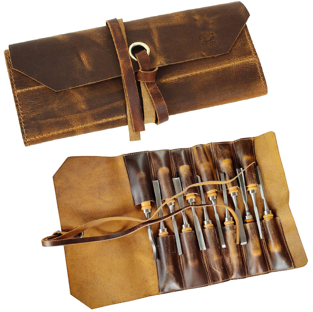 Leather Tool Roll Up Pouch A810836