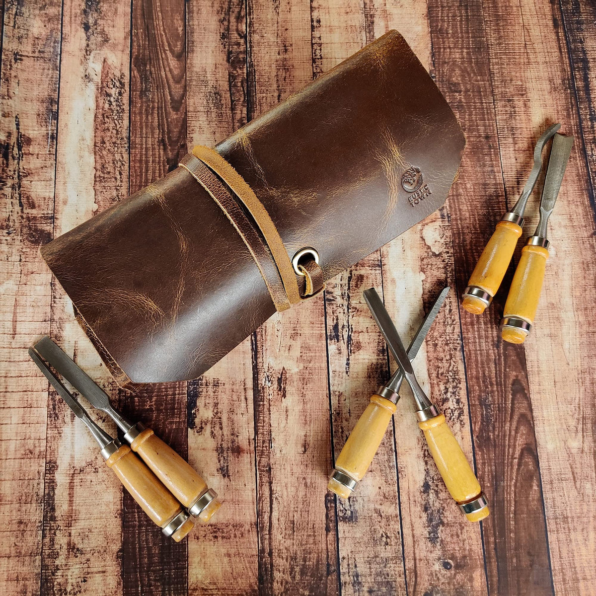 Leather Tool Roll Up Pouch A810836