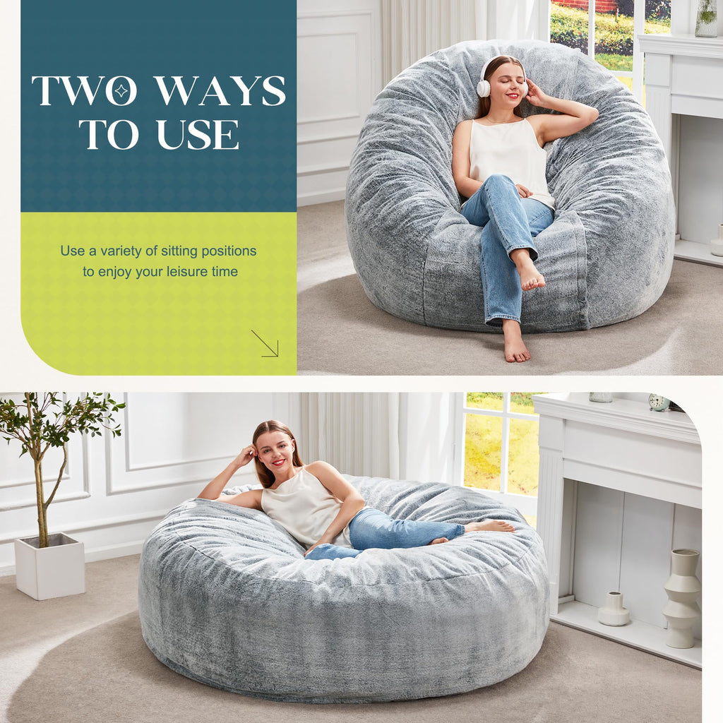Grey 5FT Bean Bag Chair M433