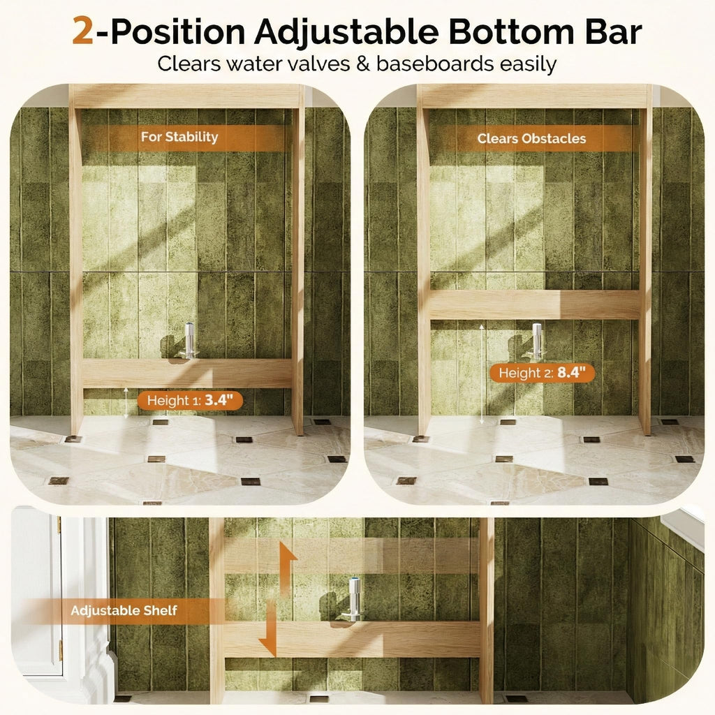 Over The Toilet Storage Cabinet with Adjustable Shelves Z885781
