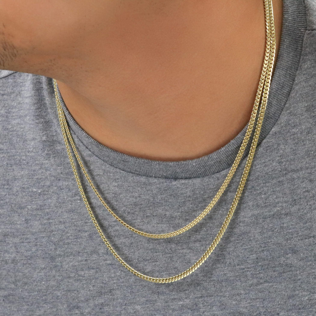 14K Yellow Gold Cuban Link Chain Necklace C245995