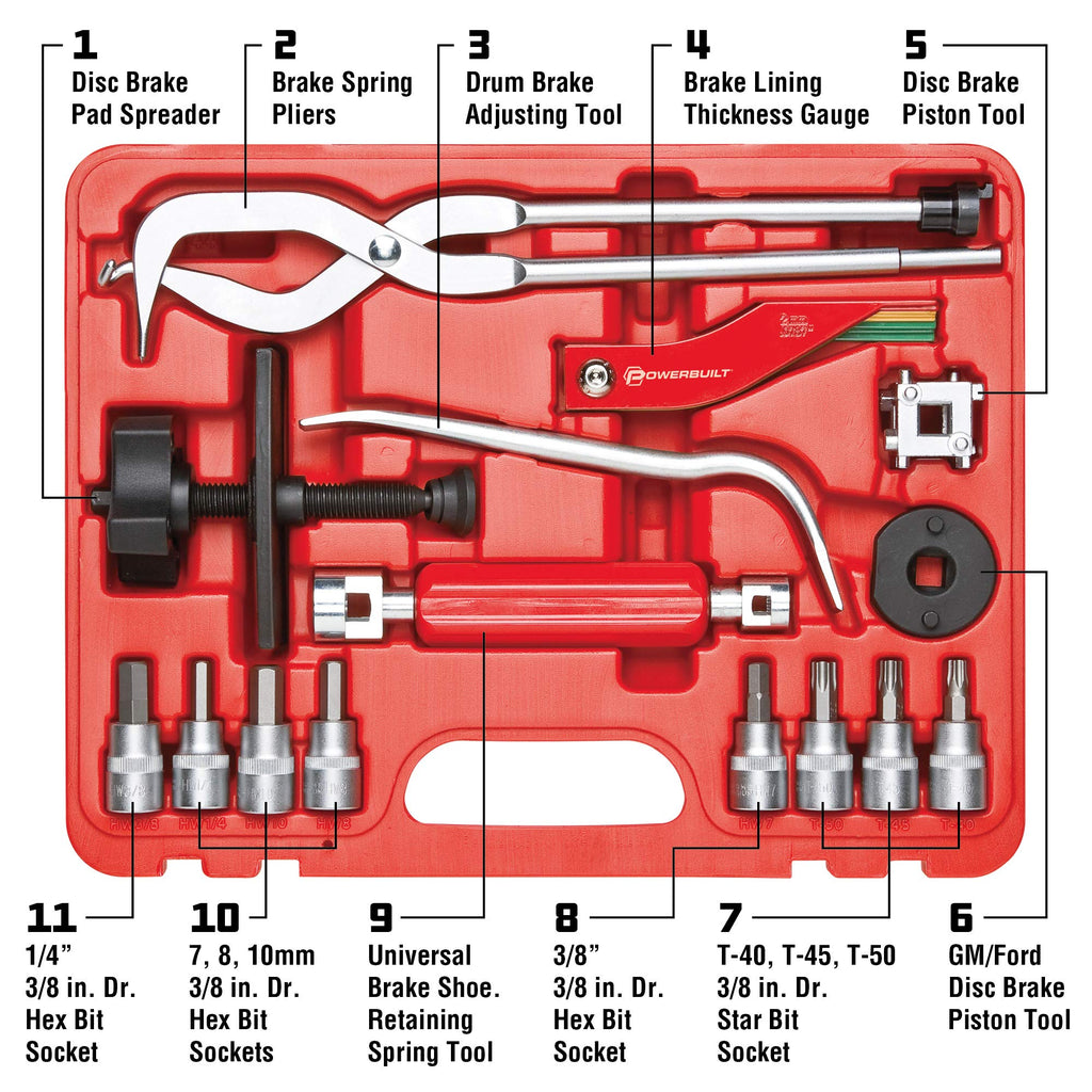 15 Piece Brake Service Set T2885