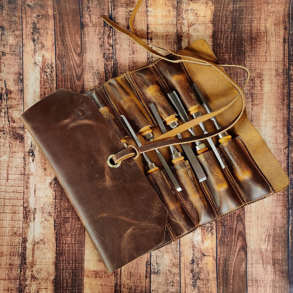 Leather Tool Roll Up Pouch A810836